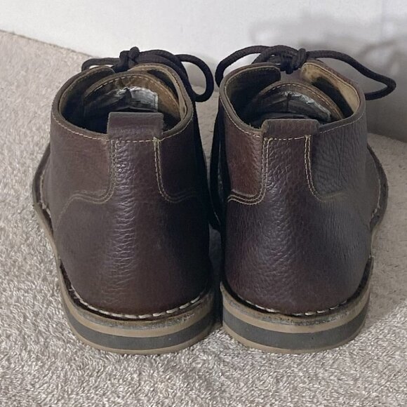 IKON Brown Pebbled Leather High Top Chukka Style Boots 9 - Picture 3 of 12